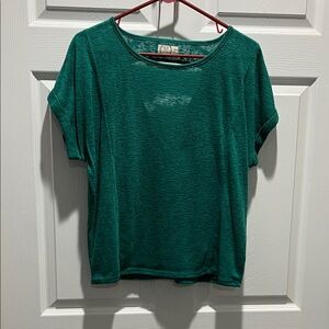 Maurices Teal Short Sleeve Women's Top